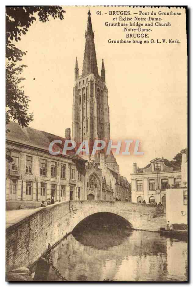 Bruges — Pont du Gruuthuse et Église Notre-Dame — Henri Georges, Bruxelles