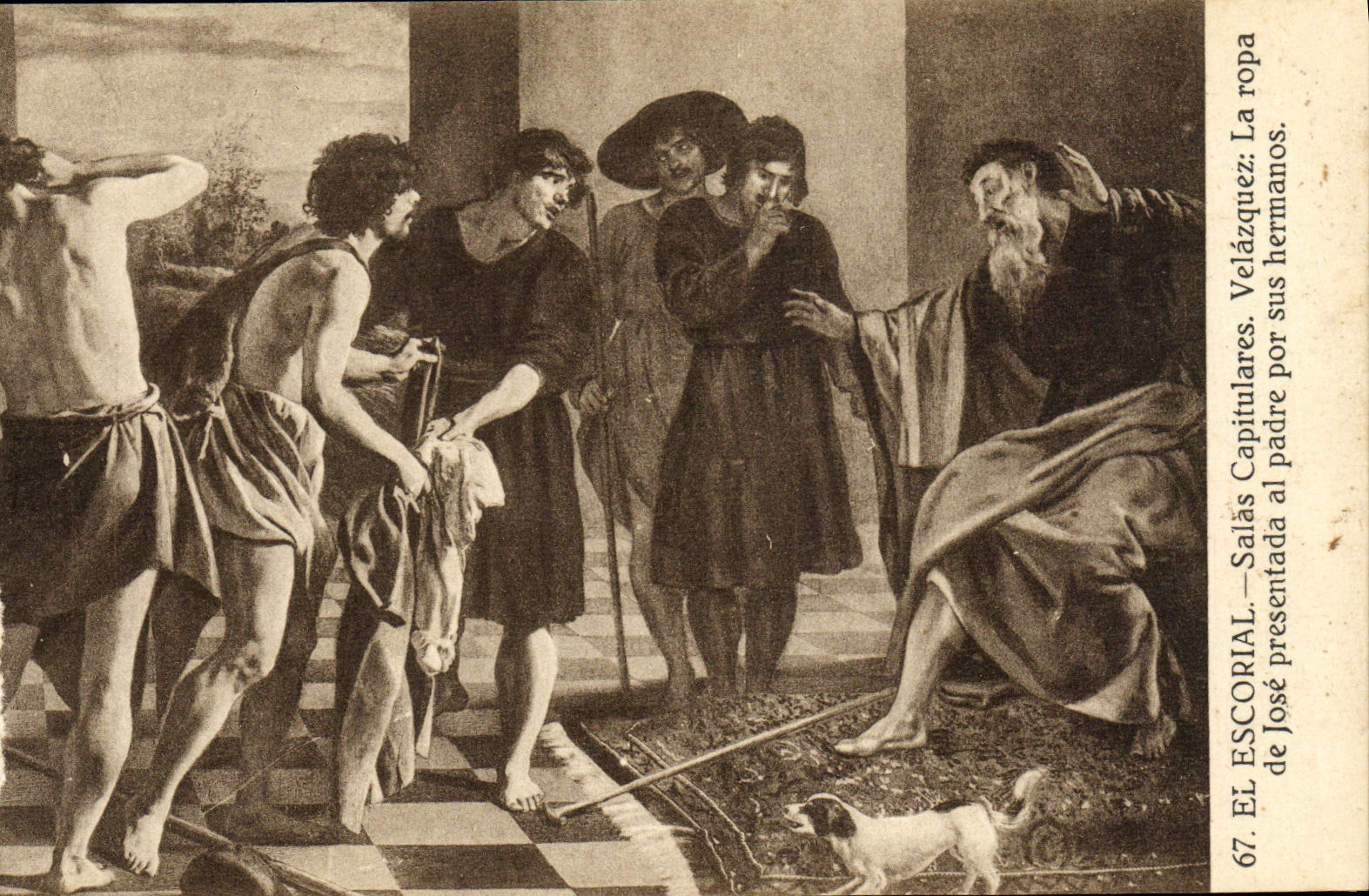El Escorial — The Clothing of Joseph Presented by His Brothers to the Father. Velázquez. Salas Capitulares. No. 67