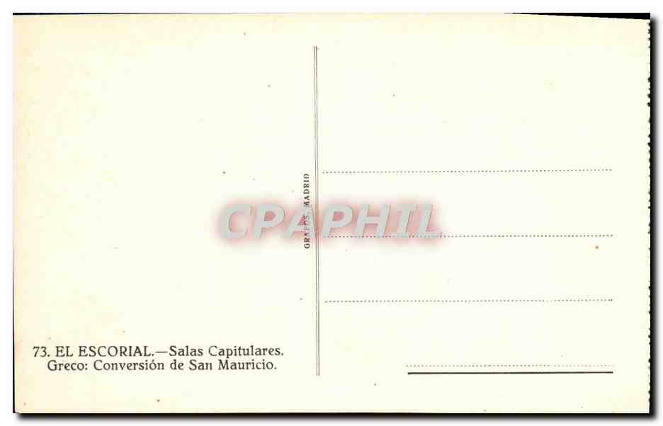 Conversion de San Mauricio — Greco — Escorial — Verso