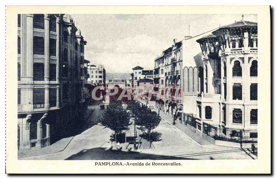 CPA Pamplona Avenida de Roncesvalles 