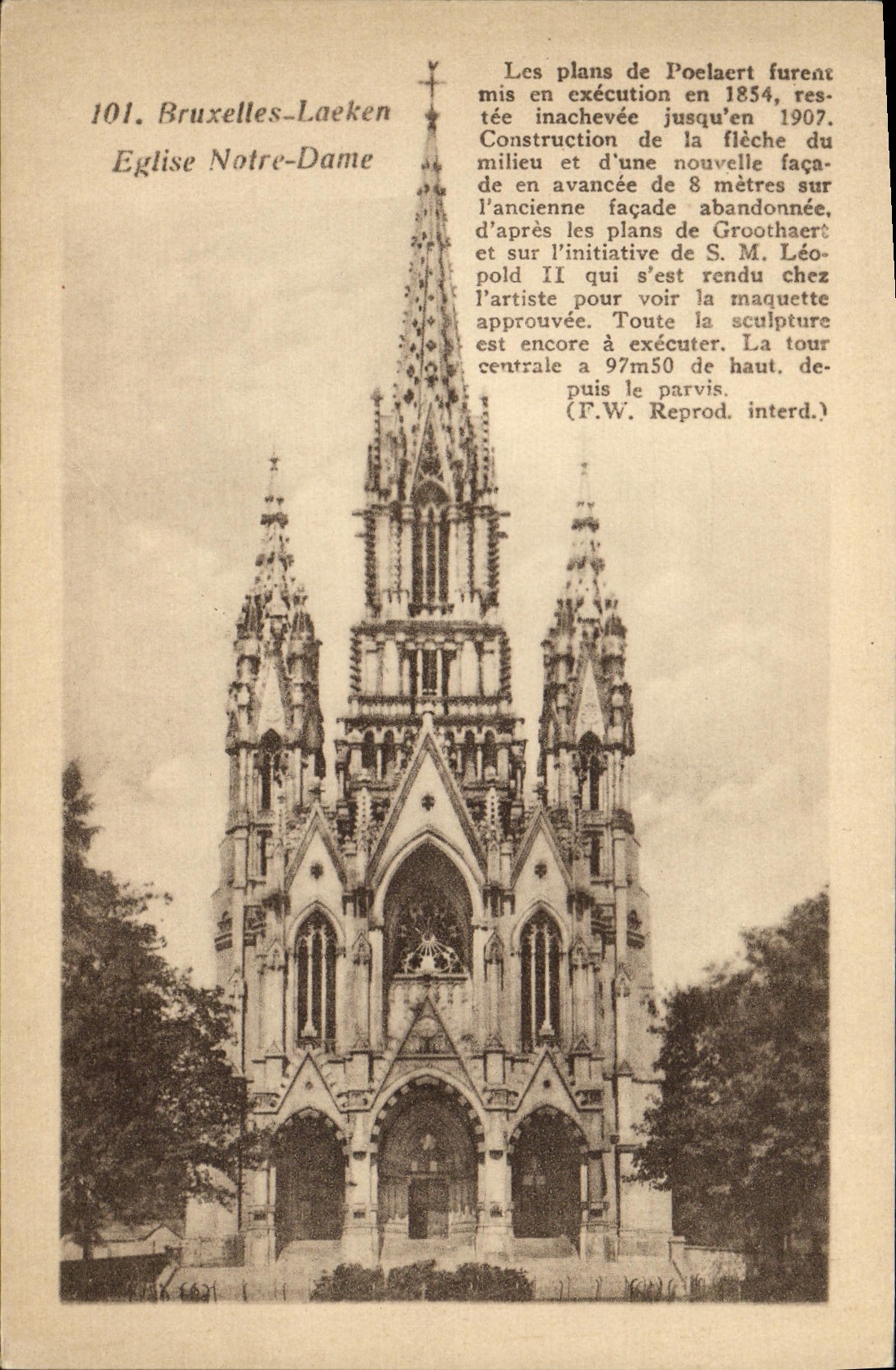 CPA Bruxelles Laeken Eglise Notre Dame 