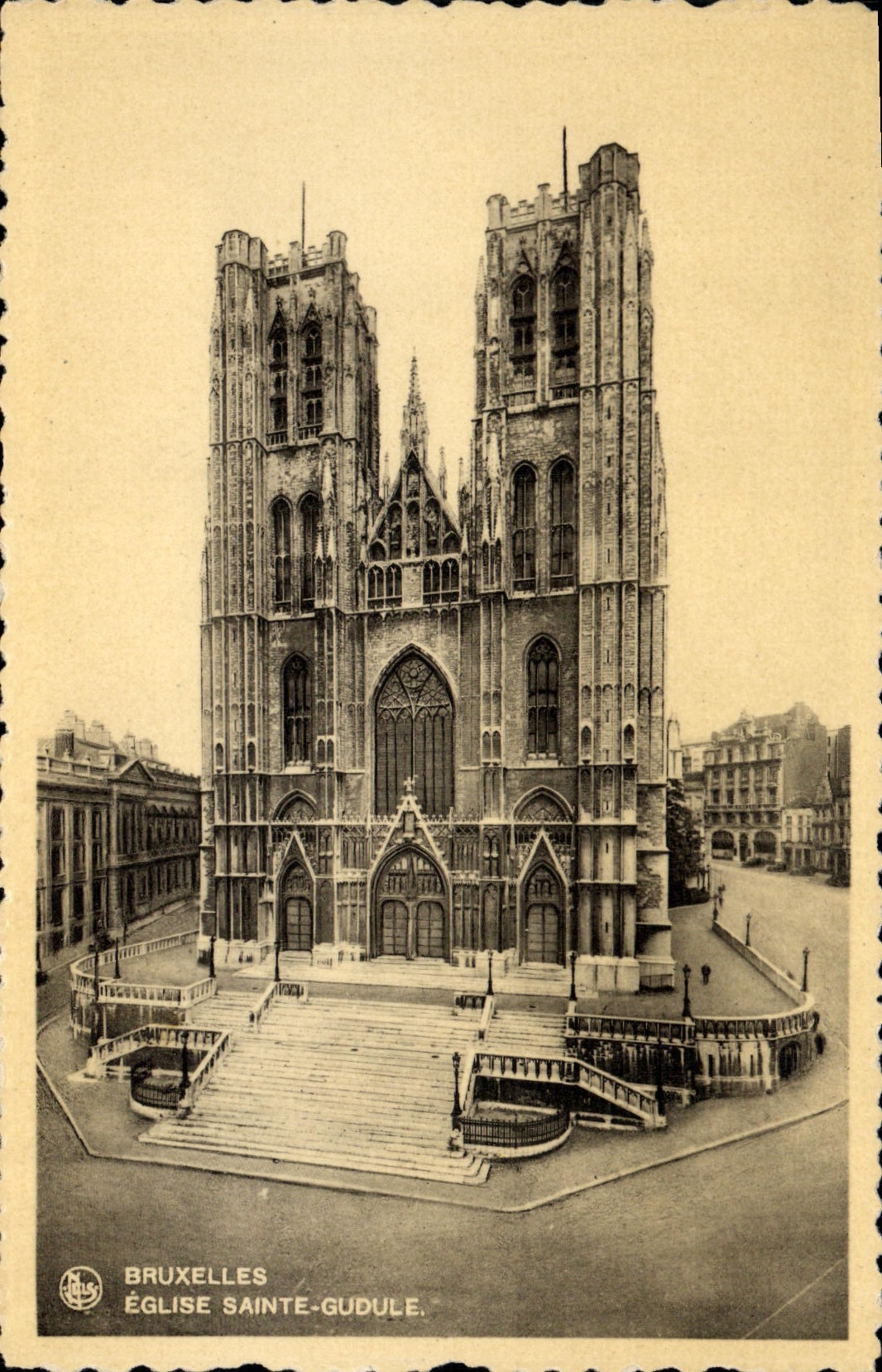 CPA Bruxelles Eglise Sainte Gudule 