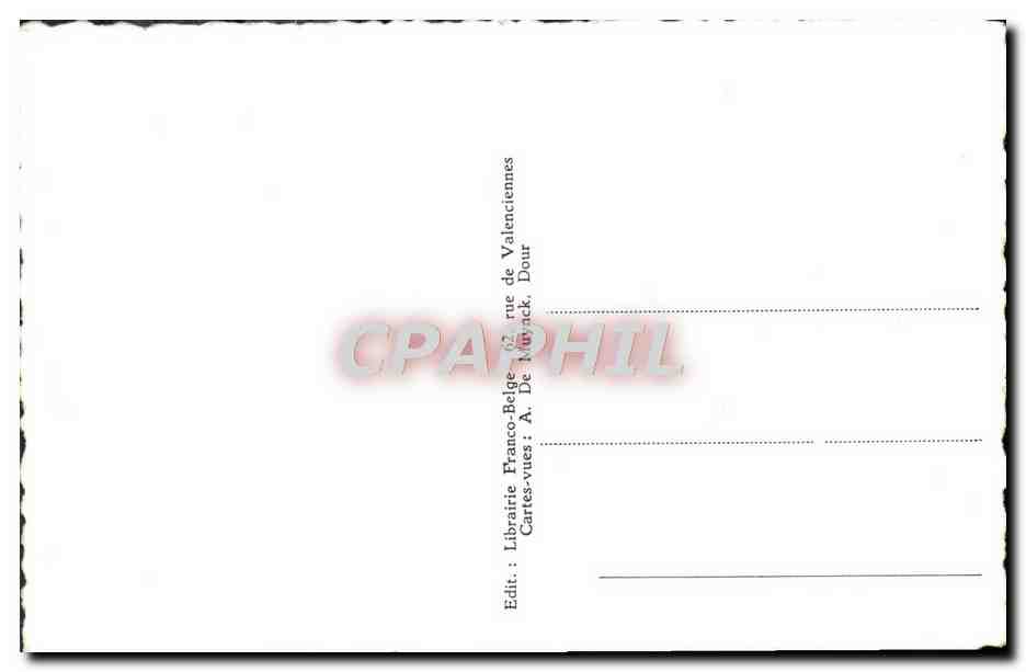 CPA Quievrain Douane Internationale Cote Francais  — Back