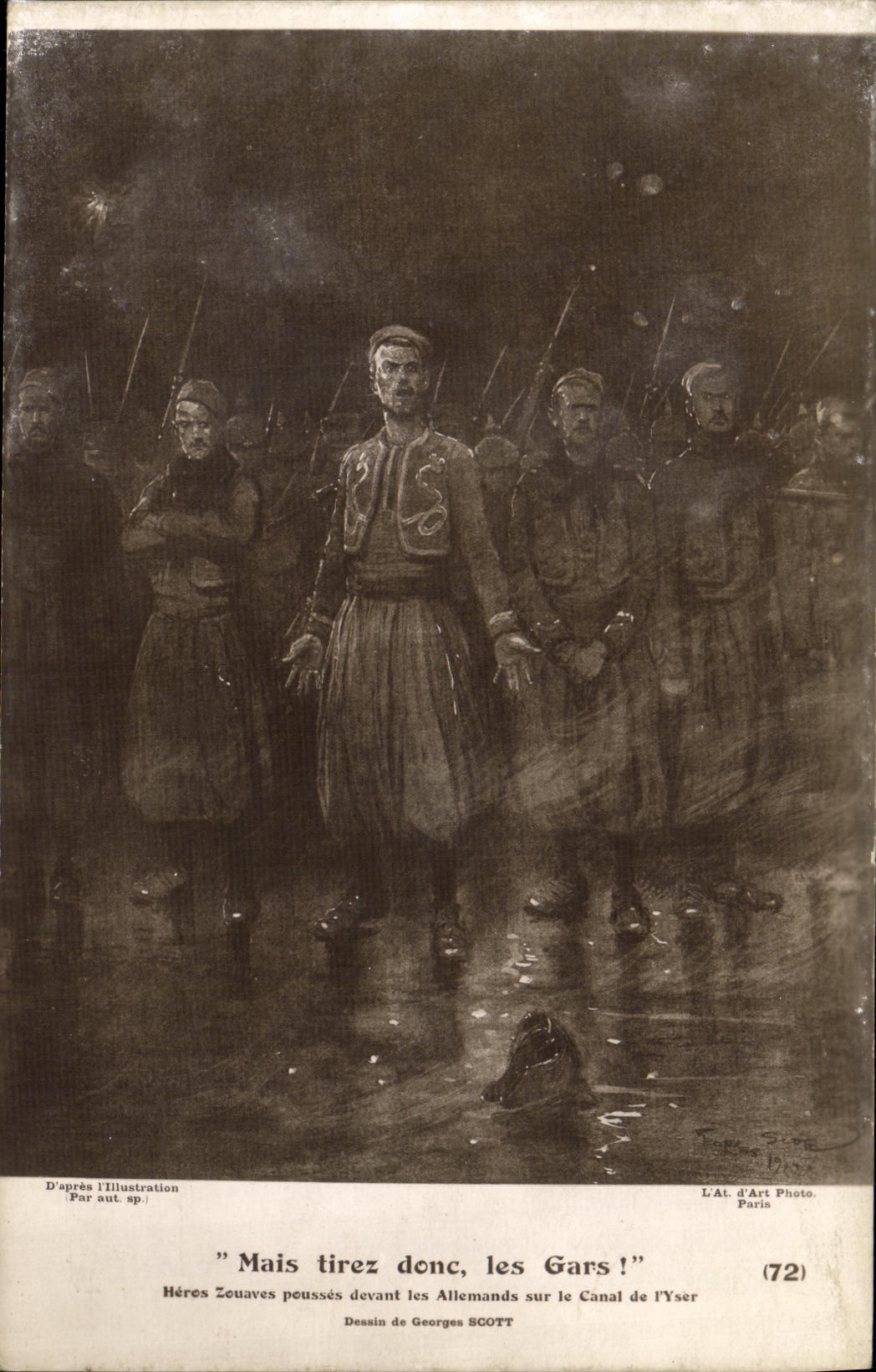 CPA Mais tirez donc les Gars Heros zouaves Militaria 