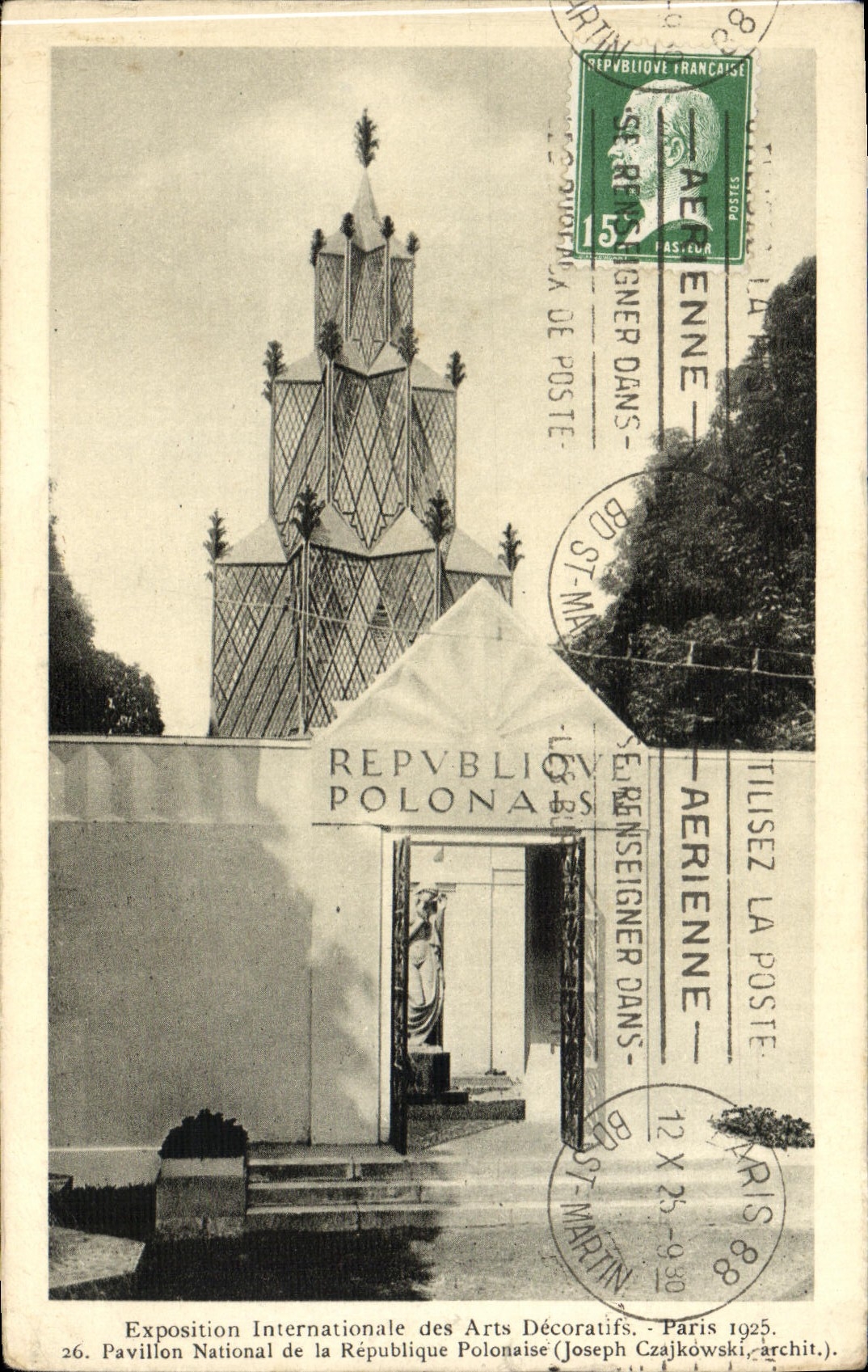 CPA Exposition Internationale des Arts Decoratifs Paris 1925 Pavillon national d ela republique polonaise 