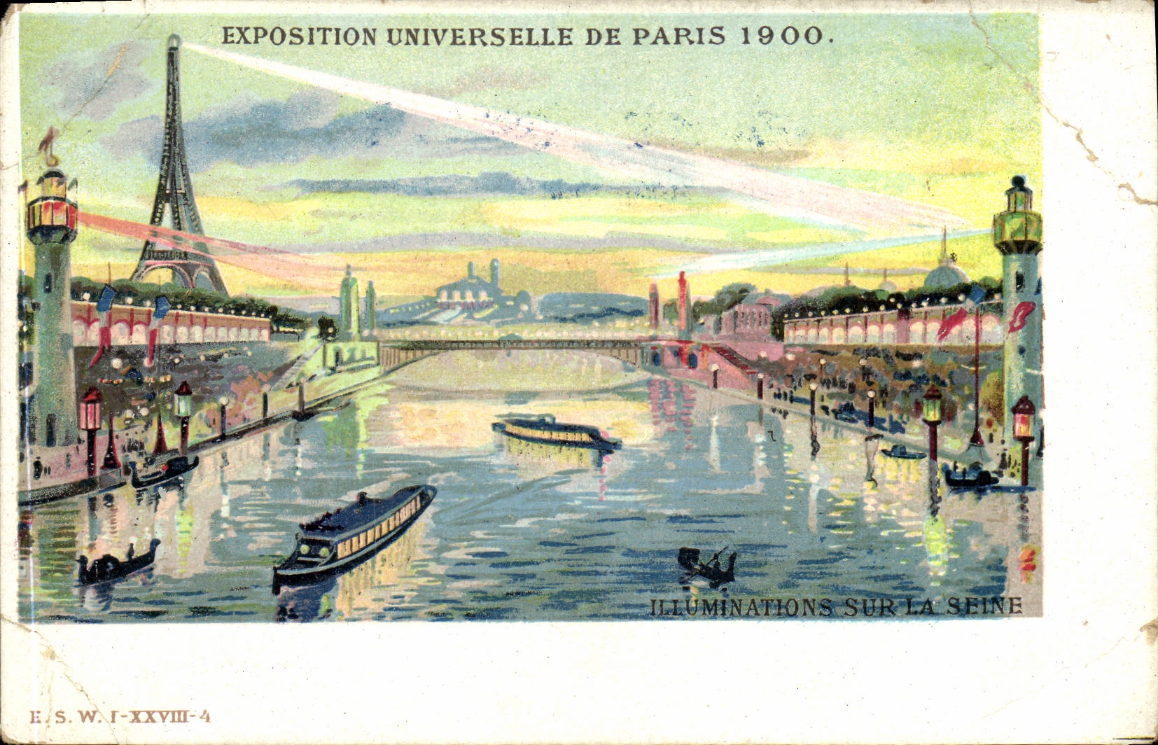 Exposition Universelle de Paris 1900 — Illuminations sur la Seine — E.S.W.I-XXVIII-4