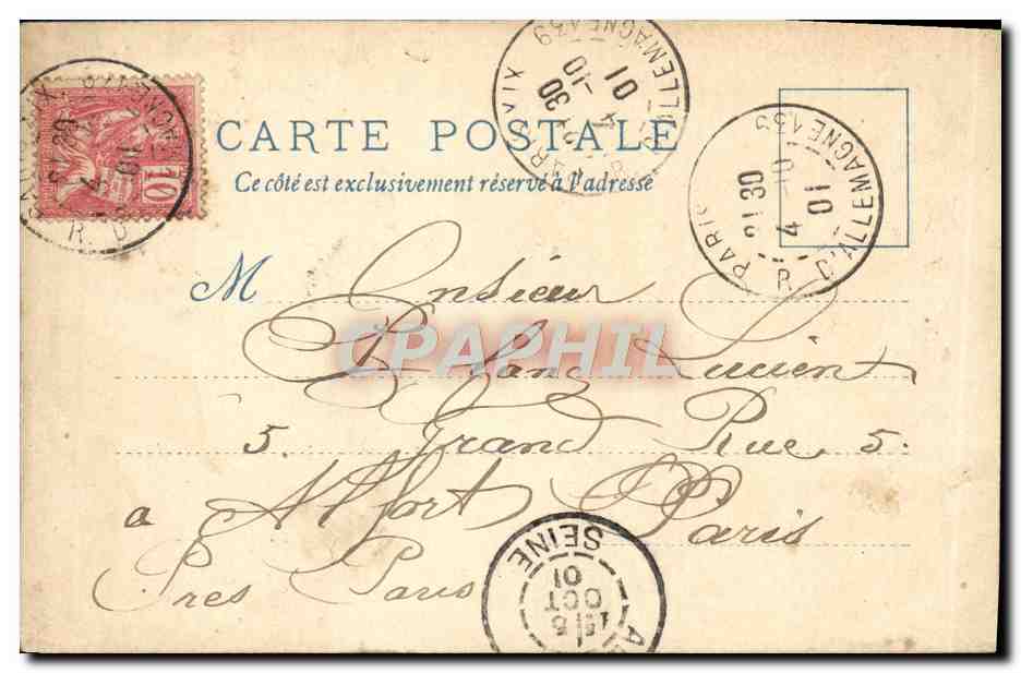 Exposition de 1900 — Paris — Éditeur : Liés Pagan / Champ de Mars — Reverso