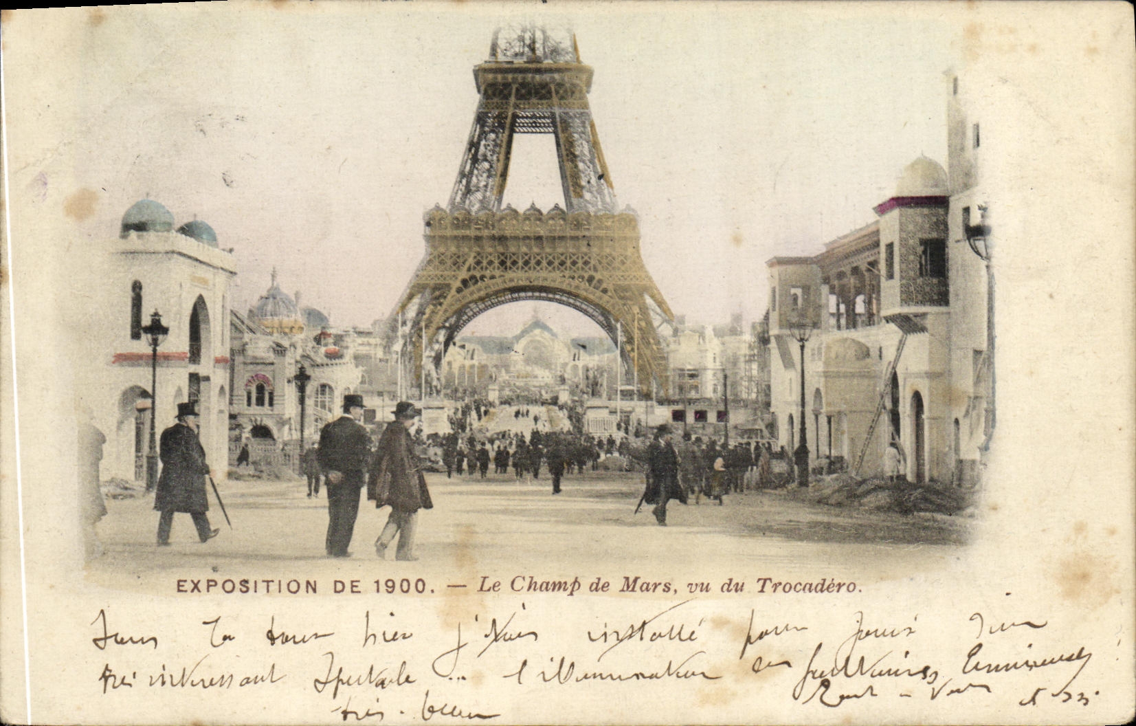 CPA Exposition de 1900 Paris Le Champ de Mars vu du Trocadero 