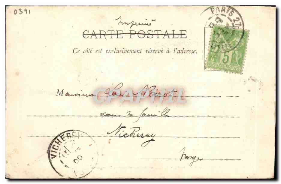 CPA Exposition de 1900 Paris Palais de L'Horticulture Francaise  — Verso