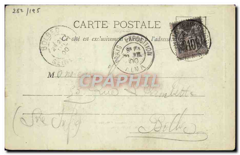 Exposition de 1900 - Pavillons Etrangers - Italie - Turquie - États-Unis — A. Taride, Paris — Rückseite