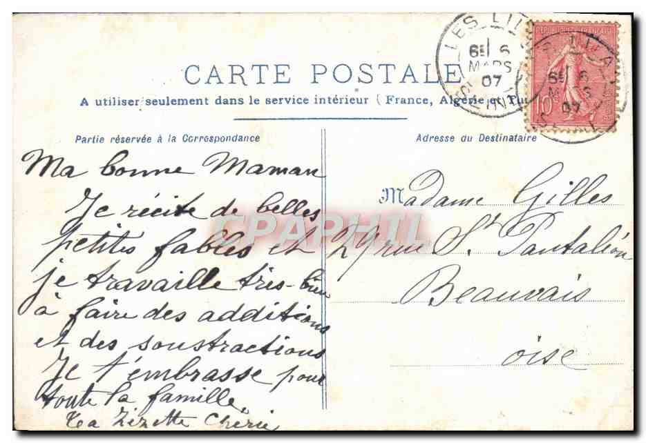 CPA Exposition Universelle 1900 Paris Palais de l'education et des lettres et sciences  — Verso