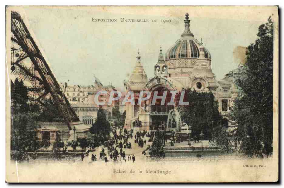 CPA Exposition Universelle de 1900 Palais de la Metallurgie Tour Eiffel