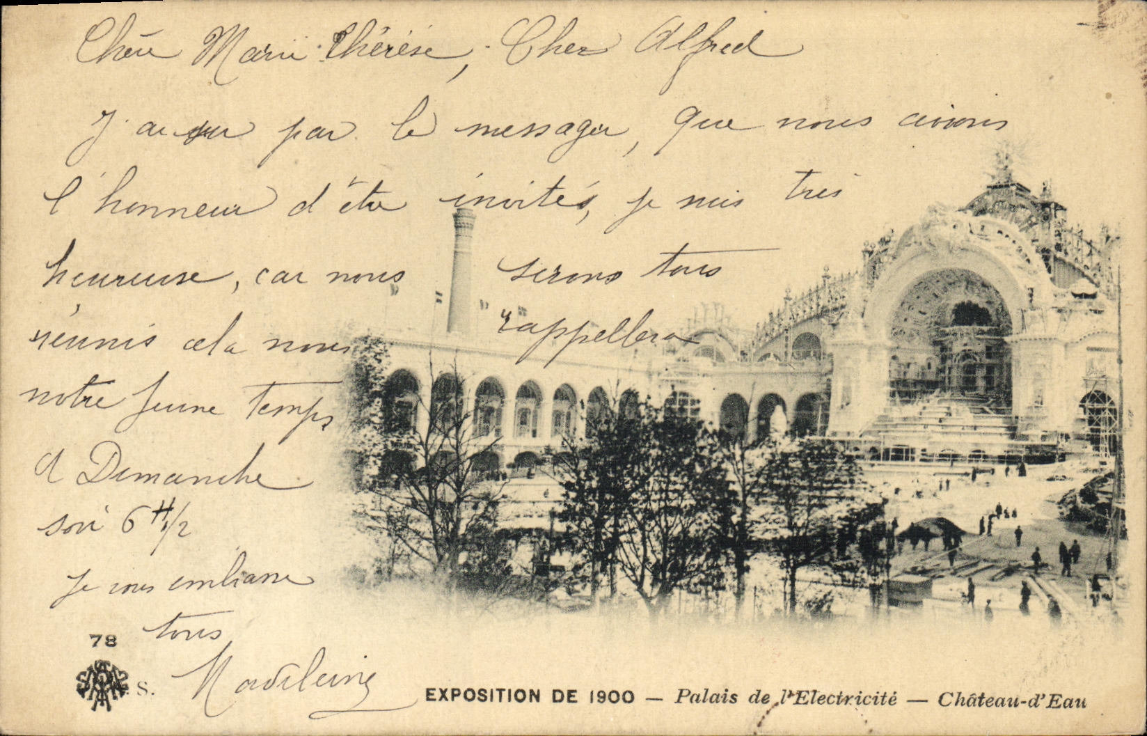 CPA Exposition De Palais DE 1900 L'Electricite Chateau d'Eau