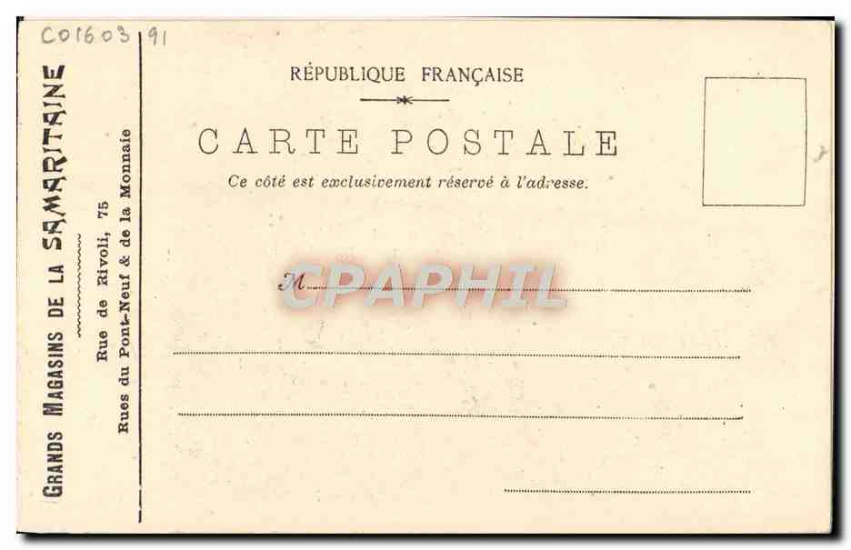 CPA Exposition De 1900 Palais Des Congres Grands Magasins De La Samaritaine rue de rivoli — Verso