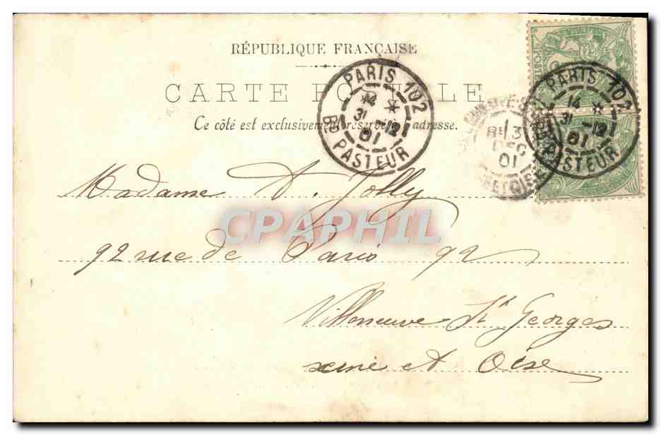 CPA Exposition De 1900 Le Pont Alexandre III — Rückseite