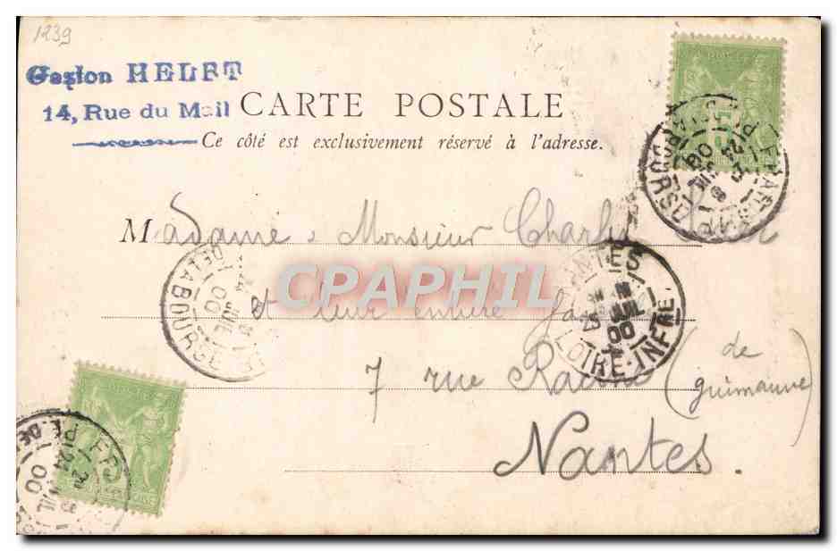 CPA Exposition De 1900 Le Pont Alexandre III et le grand palais — Verso