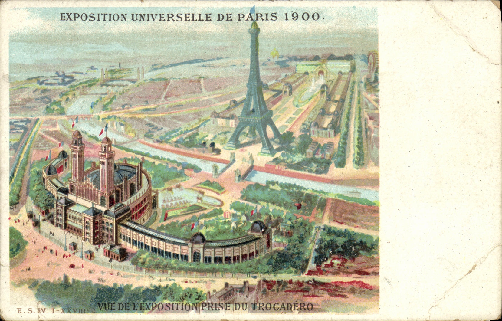CPA Exposition Universelle De 1900 Paris vue de exposition prise du trocaero Tour Eiffel