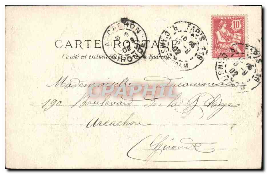 CPA Exposition Universelle Paris 1900 Les Messageries maritimes — Verso