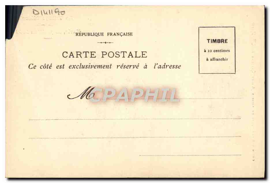 Cartolina d'epoca Cartolina d'epoca del villaggio svizzero alla mostra di Parigi 1900 — Verso
