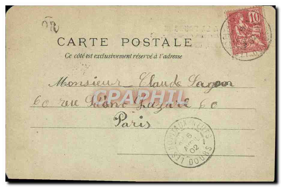 CPA Exposition Universelle De carte postale Illustree de la guinee francaise a la fourche avenue de clichy — Rückseite