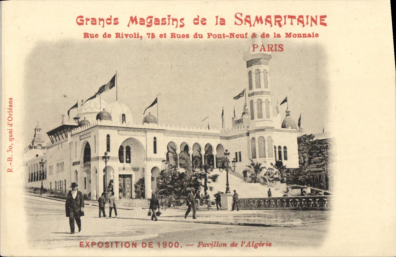 CPA Exposition De 1900 Paris Pavillon de grands magasins de la Samaritaine Pavillon de l'Algerie 