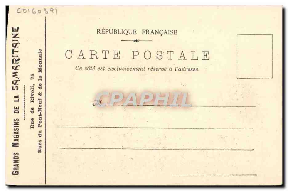 CPA Exposition De 1900 Paris Pavillon de grands magasins de la Samaritaine Pavillon de l'Algerie  — Rückseite