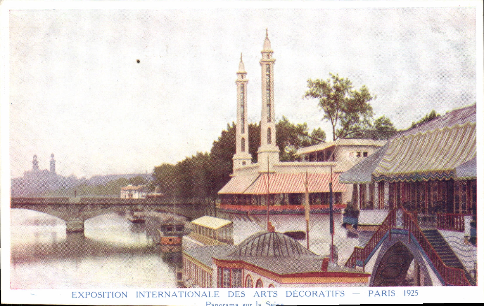 CPA Expostition Internationale des arts decoratifs Paris Panorama sur la Seine