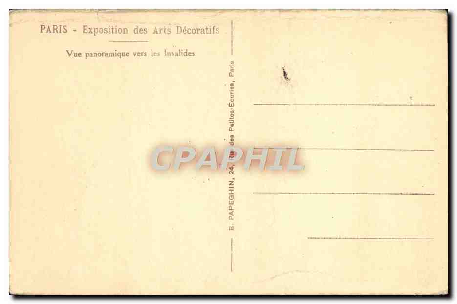 CPA Paris Exposition des arts decoratifs vue panoramique vers les invalides — Reverso