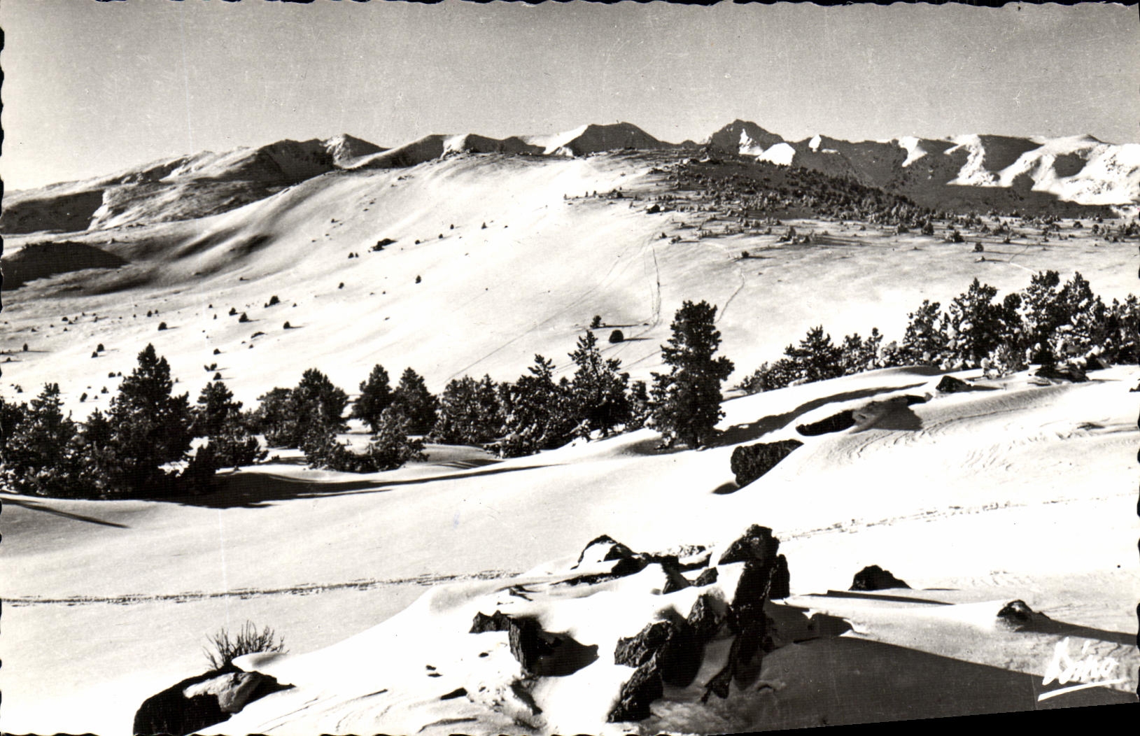 CPA Font Romeu Neige et glace au soleil les champs de ski de la calme