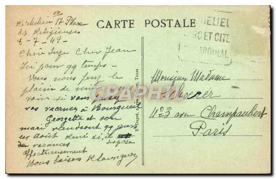 CPM Chambord Le Chateau Facade meridionale  — Verso