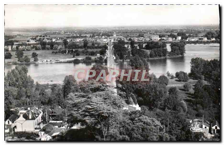 CPM Gennes Sur Loire Vue Panoramique Sur Les Ponts et la loire prise de St Eusebe 