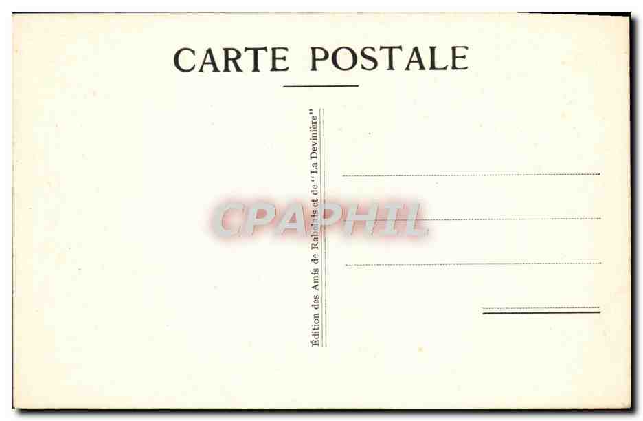 CPA La Deviniere Seuilly Maison Natale de Rabelais — Rückseite