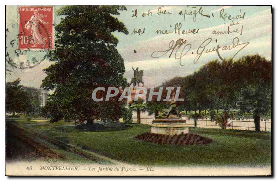 CPA Montpellier Les Jardins Du Peyrou