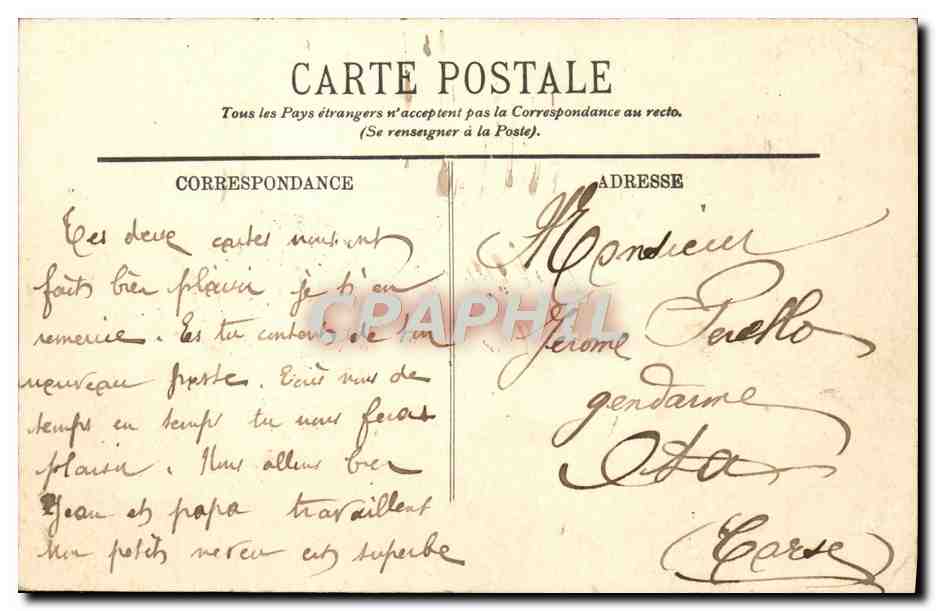 CPA Montpellier Les Jardins Du Peyrou — Verso