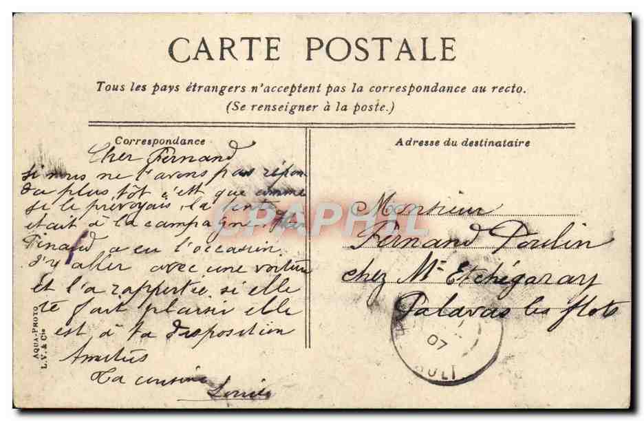 CPA Montpellier Les Trois Graces — Back