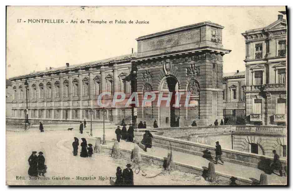 Montpellier - Arc de Triomphe et Palais de Justice — Éd. Nouvelles Galeries - Magasins Moderne, n°17