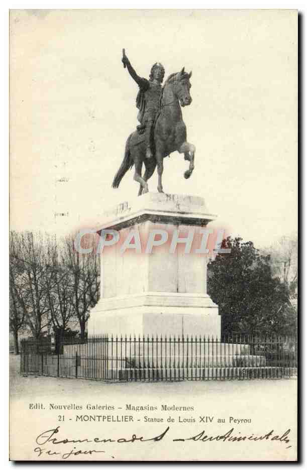 Montpellier - Statue de Louis XIV au Peyrou — Edit. Nouvelles Galeries - Magasins Modernes, n°21