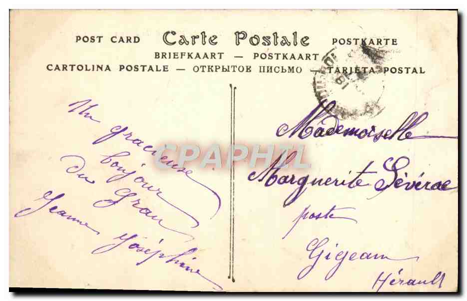 CPA Grau Du Roi Le Phare De La Jetee Nord Bateau — Rückseite