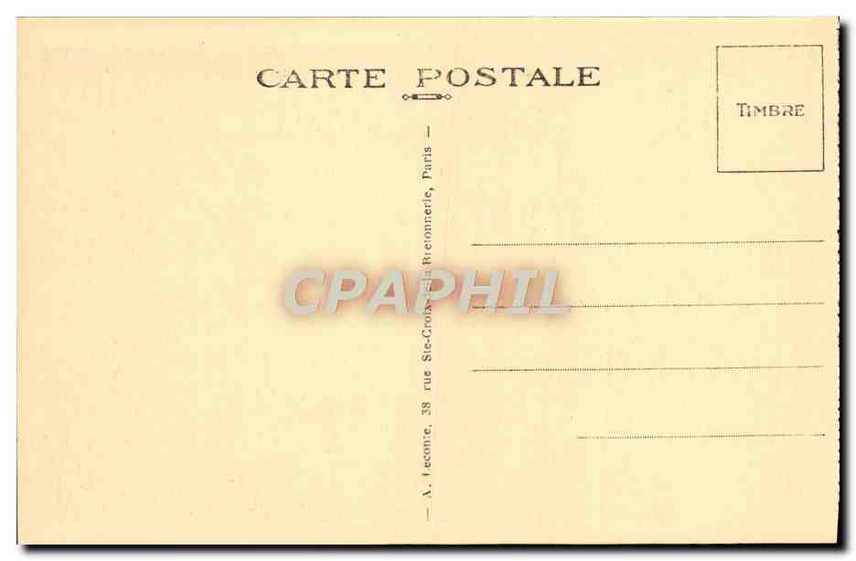 CPA Malmaison La Chambre De l'Imperatrice Joephine — Rückseite