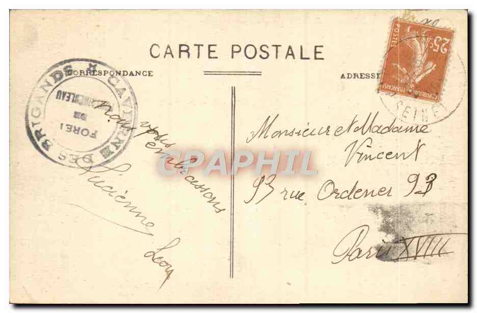 La Cabeza del Perro — Gorges d'Apremont - Calle Marie-Thérèse — BOSQUE DE FONTAINEBLEAU — Reverso
