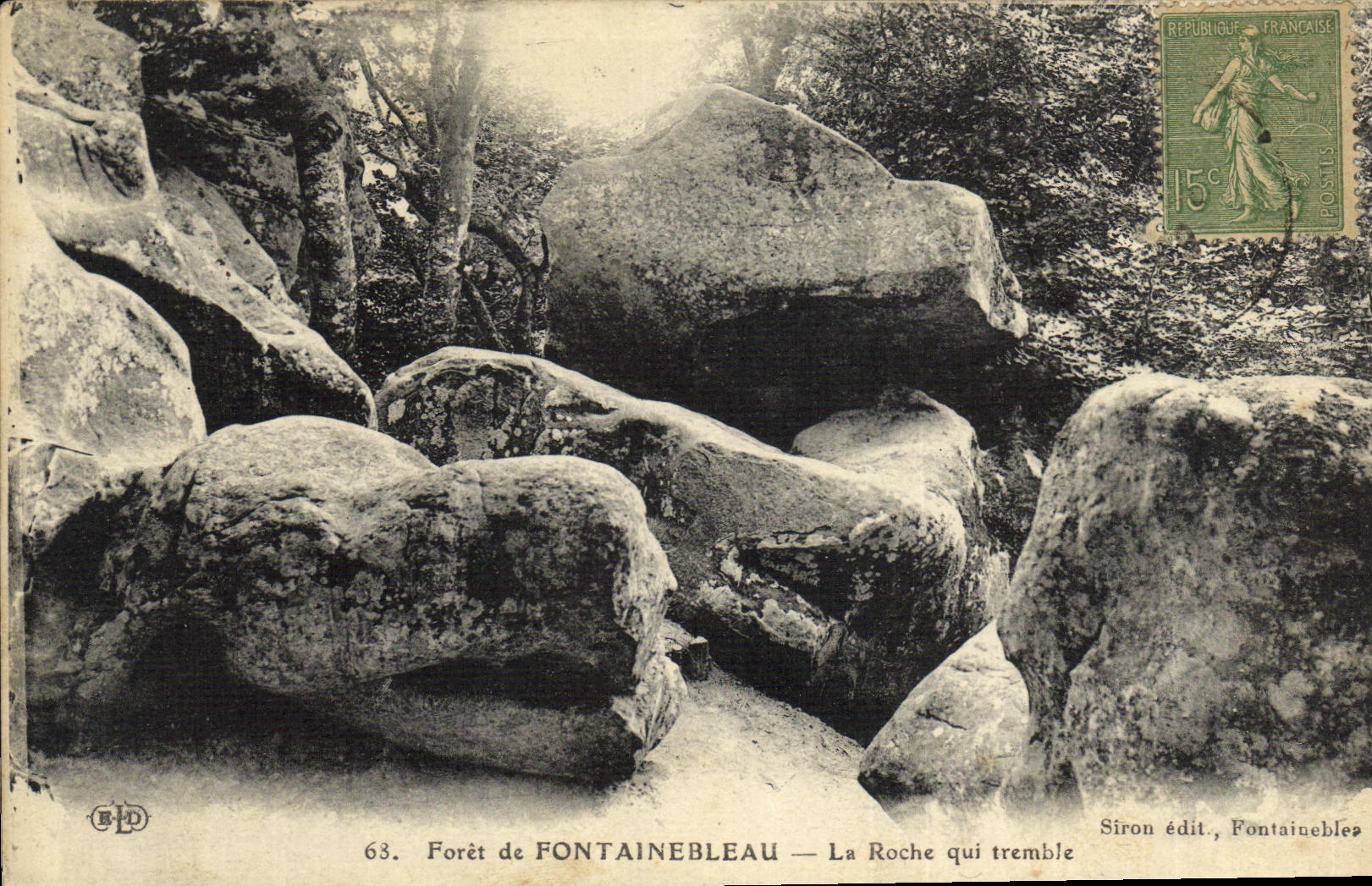 Foresta di FONTAINEBLEAU — La Roche qui tremble — Siron editore, Fontainebleau