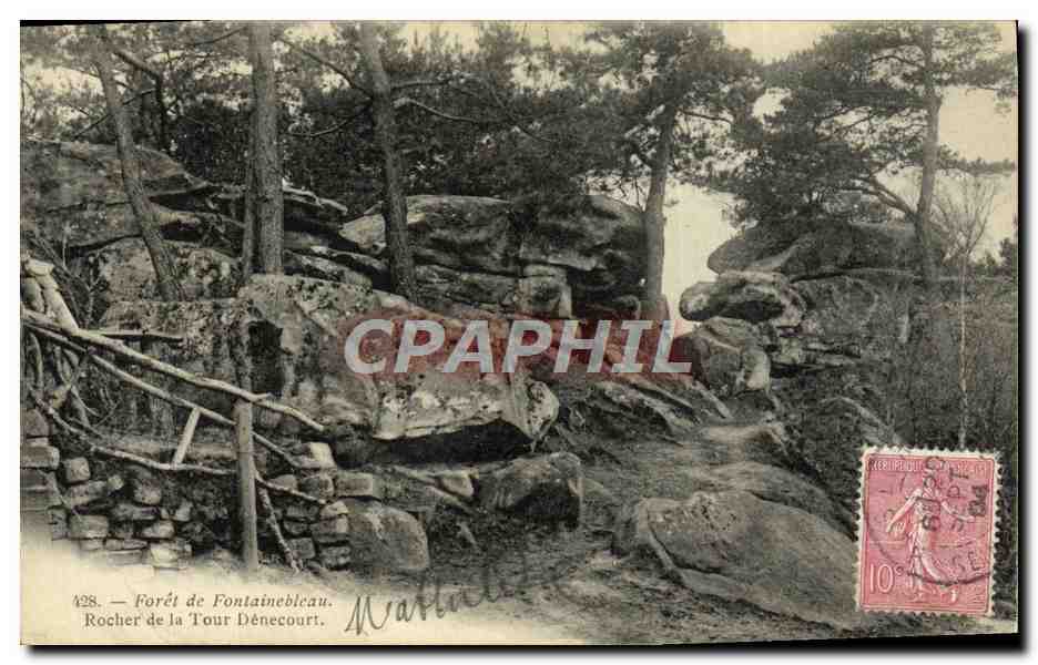 CPA Foret De Fontainebleau Rocher de la tour Denecourt