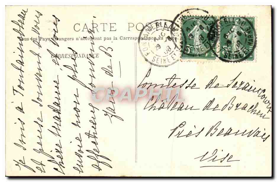 Fontainebleau — La Foresta — Le Gorge di Franchard — LL. — N° 214 — Verso