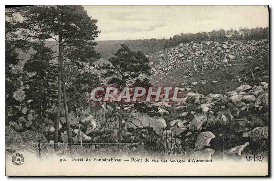 Forêt de Fontainebleau — Point de vue des Gorges d'Apremont — A. Rimon Édit. n°90