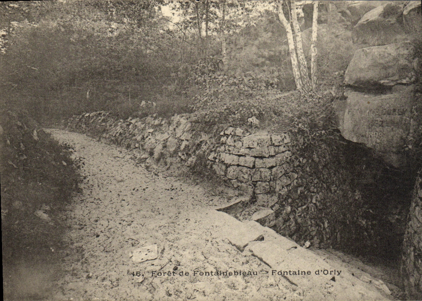 Fontainebleau Forest — Fontaine d'Orly — unidentified publisher, series number 16