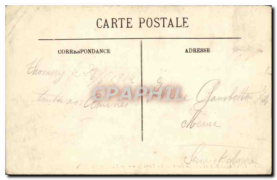 Fontainebleau — La Foresta — La Signora Jeanne — LL. — n° 176 — Verso