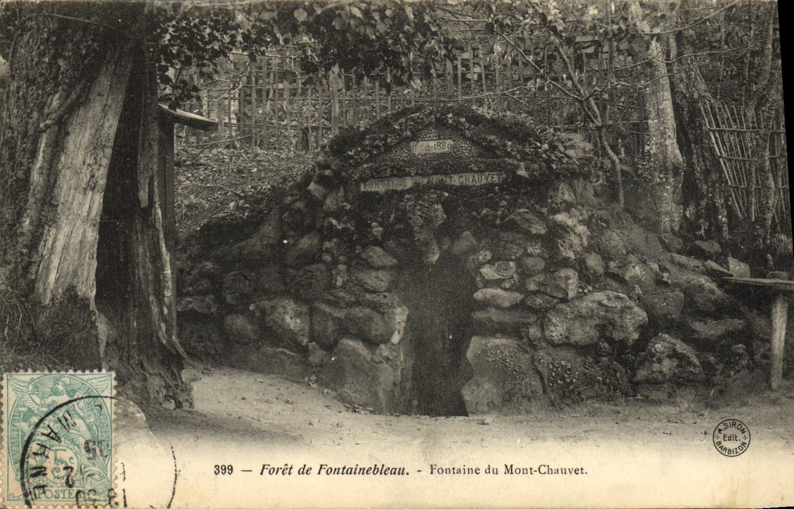 Foresta di Fontainebleau — Fontana del Mont-Chauvet — Siroix Edit.