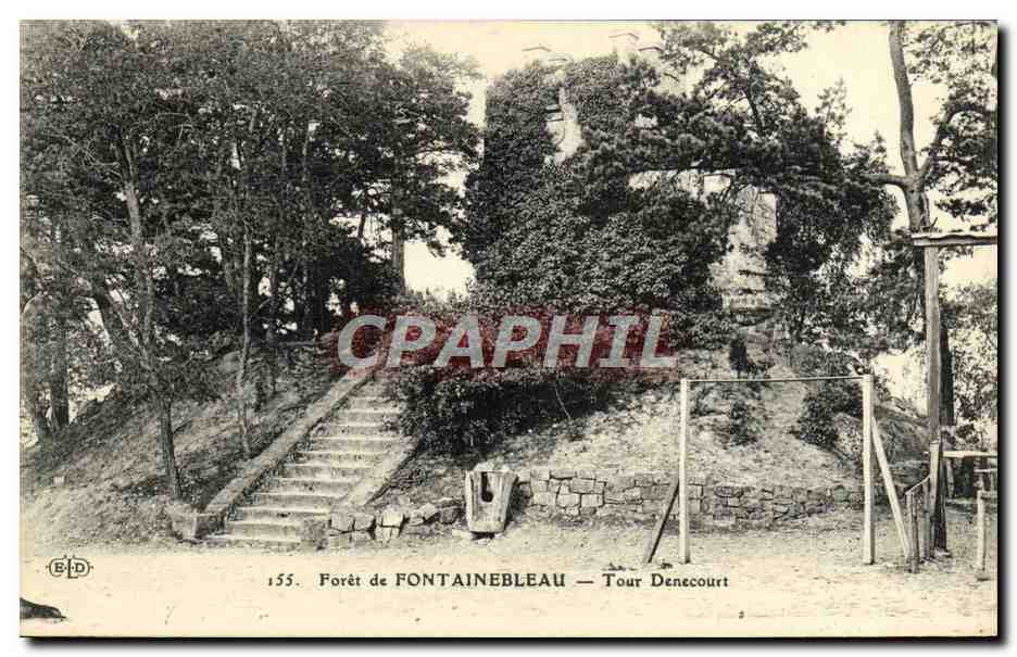 Bosque de FONTAINEBLEAU — Torre Denecourt — Editor B.D. n°155