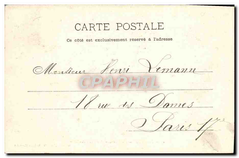 Fontainebleau-Barbizon — Les Trois Mausolées — A. Siron, phot.-édit., Barbizon (S.-et-M.) — Verso