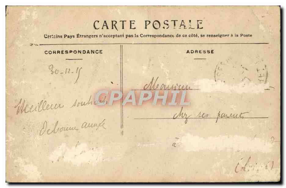 Forêt de Fontainebleau — La Dame d'Apremont — L. D., Fontainebleau, n°70 — Verso